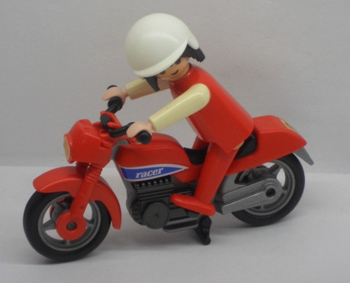 Biker mit motorrad motorsport - motorrad,