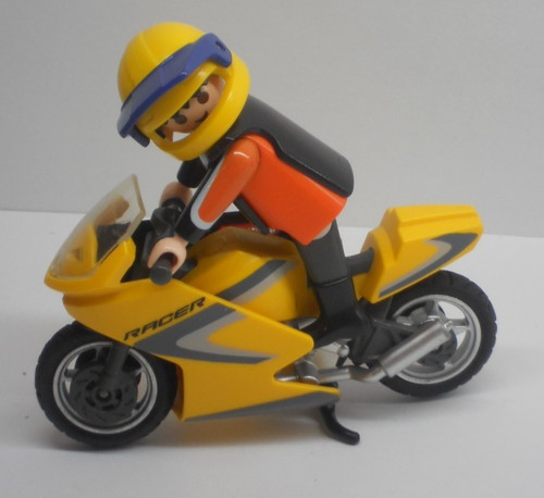 Biker mit motorrad - mit,